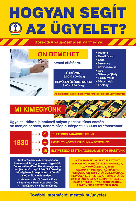 Hogyan segít az ügyelet? - Borsod-Abaúj-Zemplén vármegye