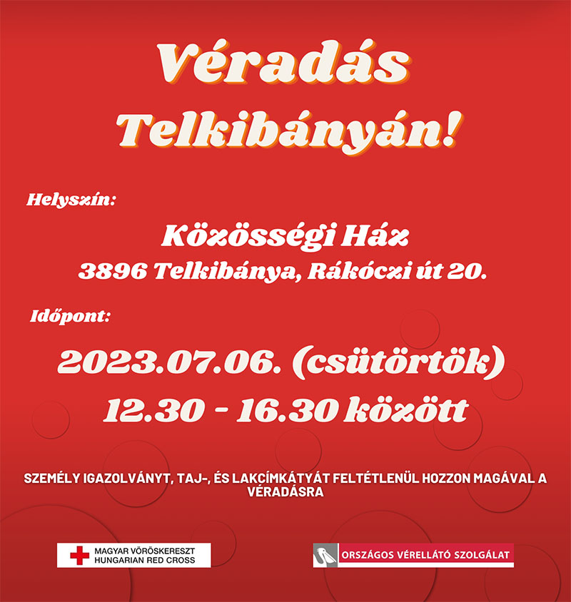 Véradás Telkibányán 2023